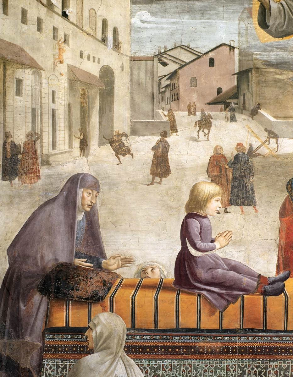 Resurrezione del ragazzo - Santa Trinità, Firenze, dettaglio